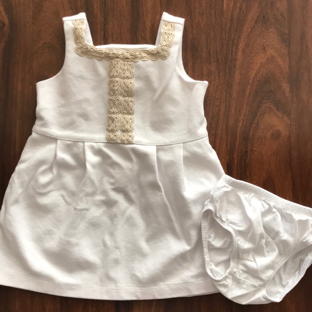Baby girls dress with diaper cover